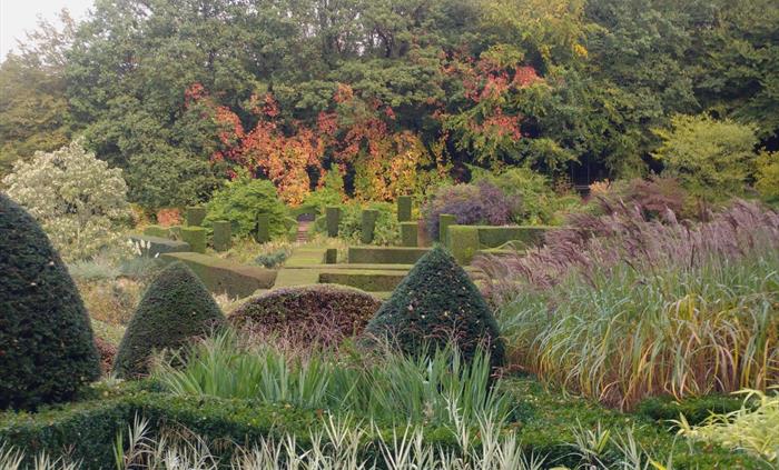 View over Grasses Parterre at Veddw